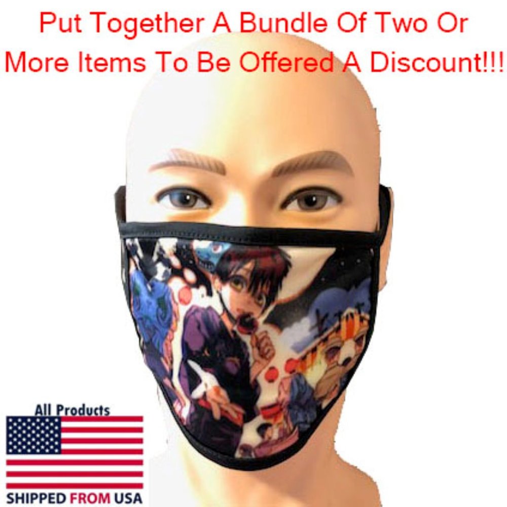 Washable Adult Anime Face Mask #4